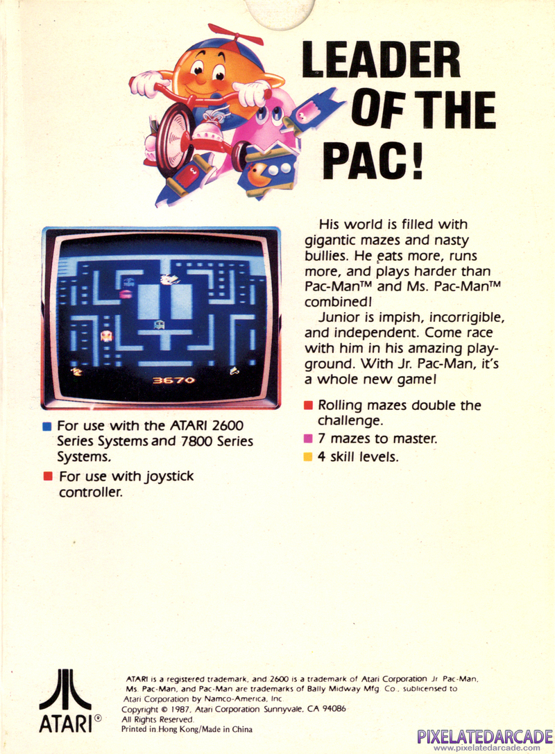 Jr. Pac-Man Cover Art: Jr. Pac-Man Cover Art: