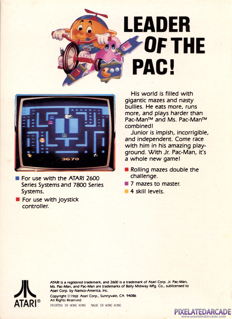 Jr. Pac-Man Cover Art: Jr. Pac-Man Cover Art: