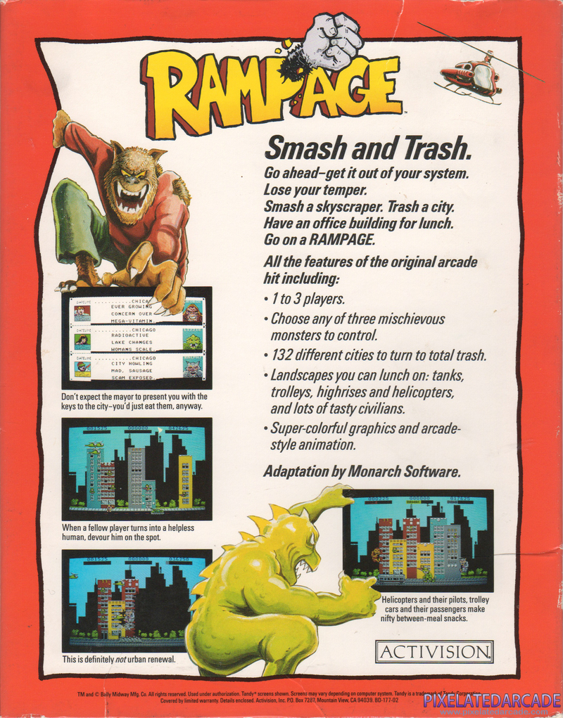 Rampage Cover Art: Rampage Cover Art: