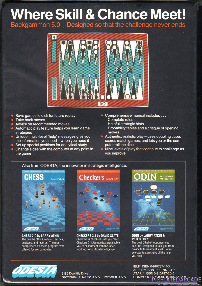 Backgammon Version 5.0 Cover Art: Backgammon Version 5.0 Cover Art: