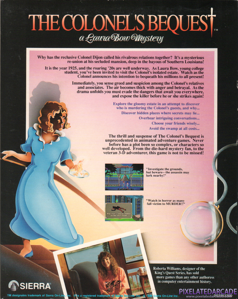 Colonel's Bequest, The Cover Art: 