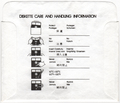 Disk Sleeve - Back