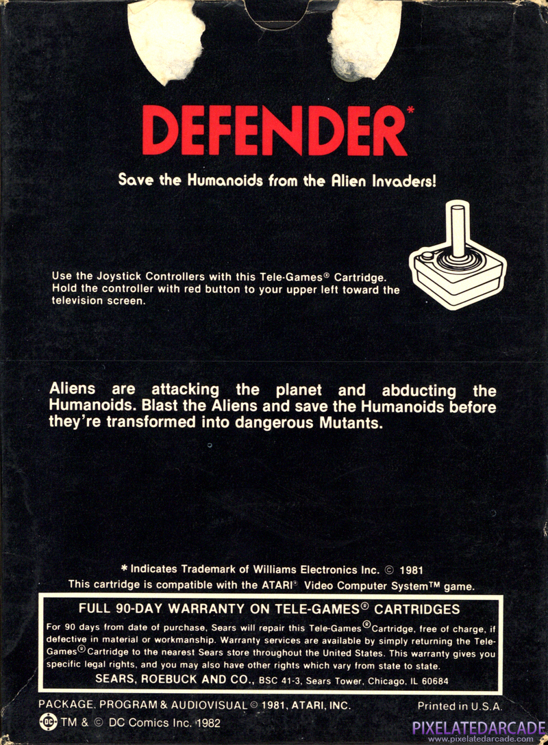 Defender Cover Art: Defender Cover Art: