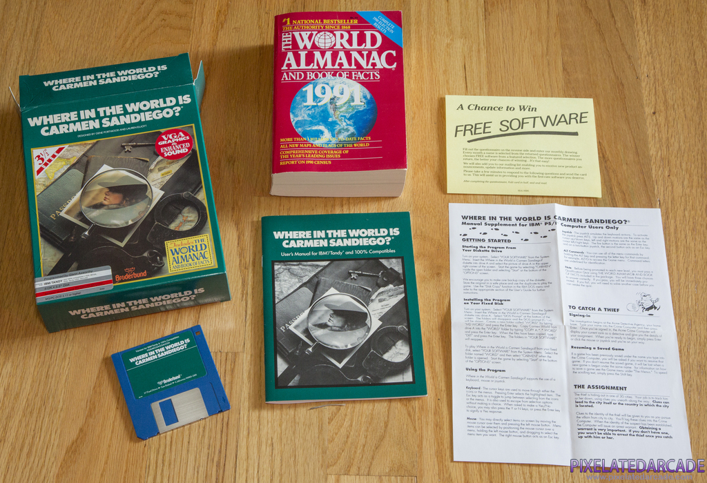 Where in the World is Carmen Sandiego? Cover Art: Box and contents