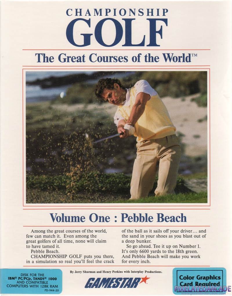 Championship Golf: The Great Courses of the World - Volume One: Pebble Beach Cover Art: Championship Golf: The Great Courses of the World - Volume One: Pebble Beach Cover Art: