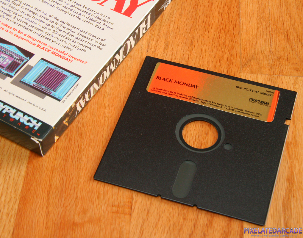 Black Monday Cover Art: Black Monday game disk