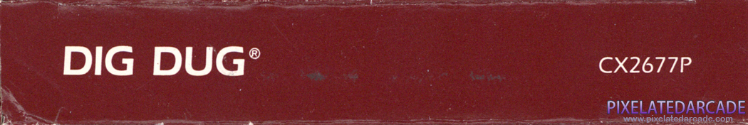 Dig Dug Cover Art: Top Spine