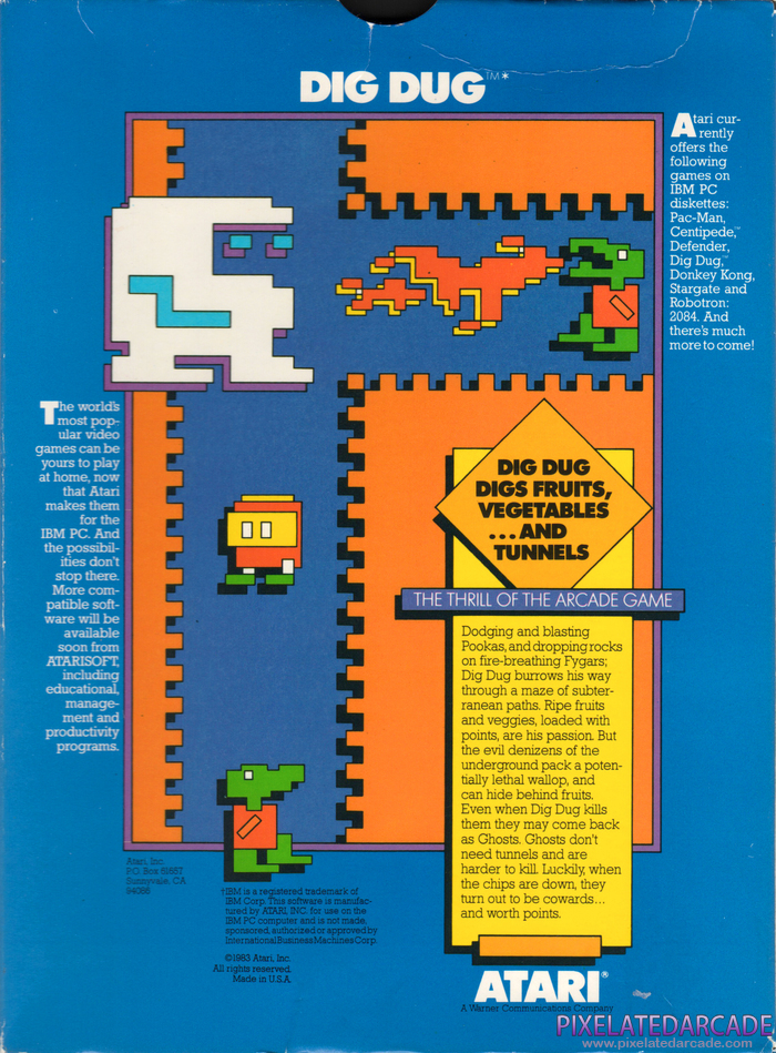 Dig Dug Cover Art: 