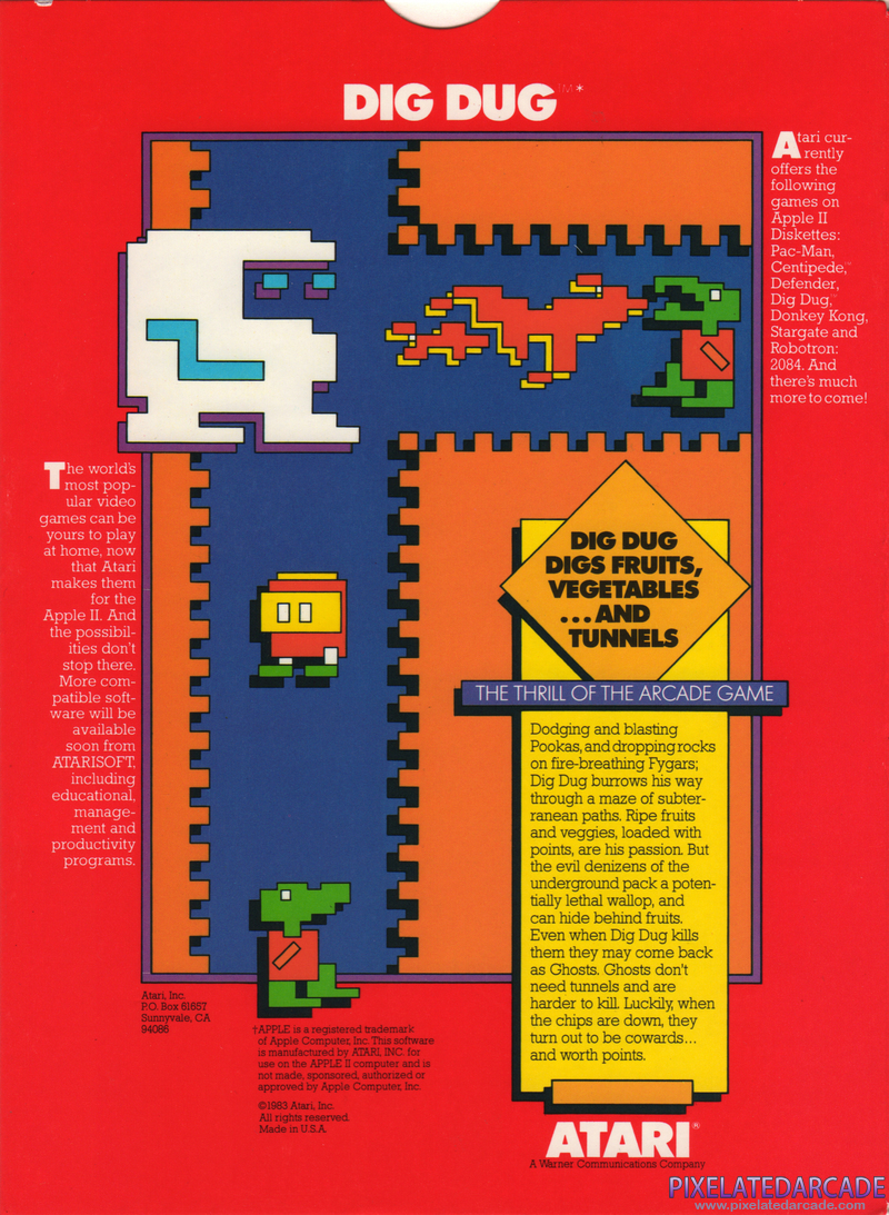 Dig Dug Cover Art: 