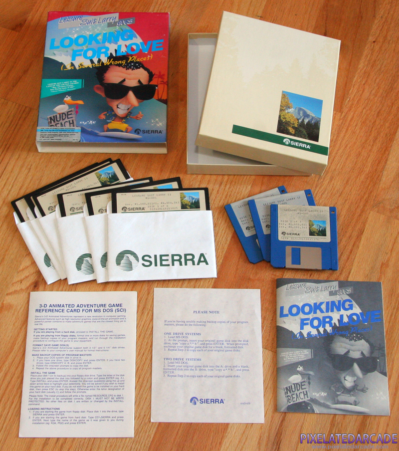 Leisure Suit Larry Goes Looking for Love (In Several Wrong Places) Cover Art: Box and contents Leisure Suit Larry Goes Looking for Love (In Several Wrong Places) Cover Art: Box and contents