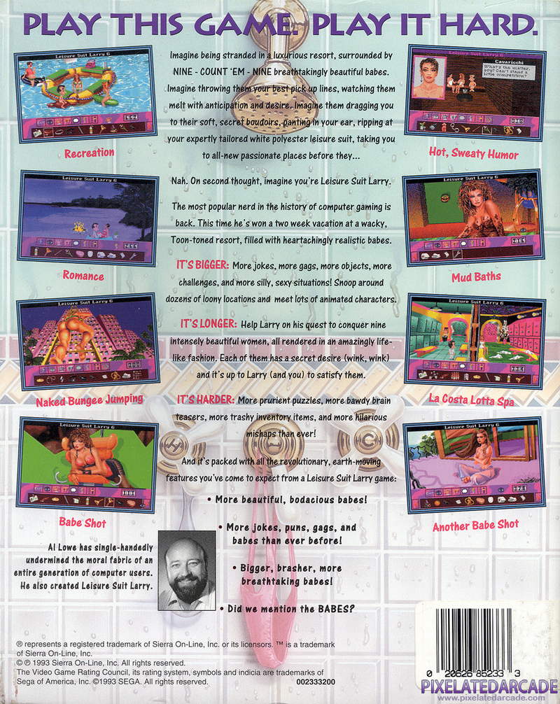 Leisure Suit Larry 6: Shape Up or Slip Out! Cover Art: Leisure Suit Larry 6: Shape Up or Slip Out! Cover Art: