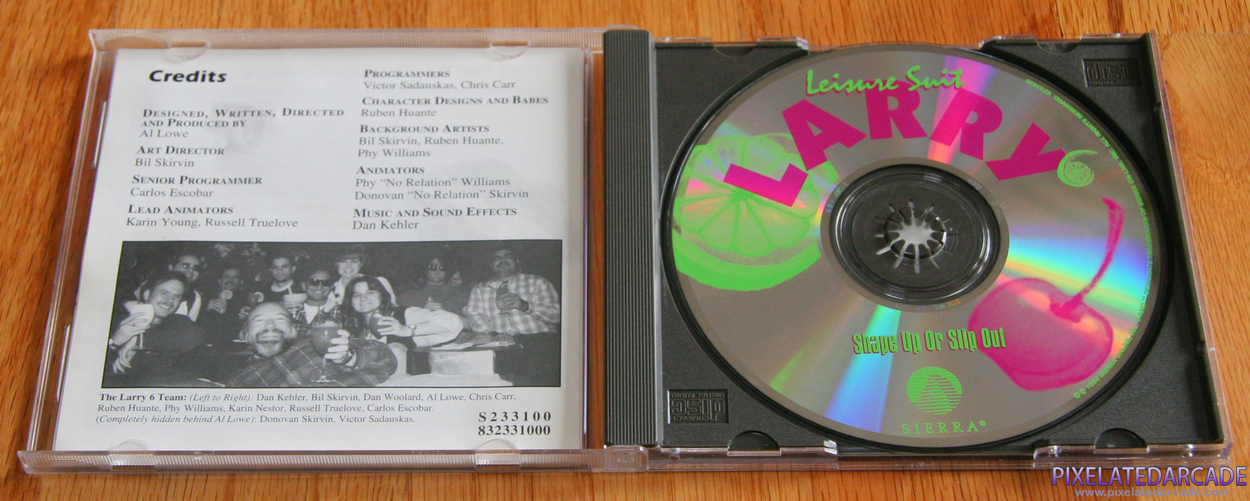 Leisure Suit Larry 6: Shape Up or Slip Out! Cover Art: Jewel case and game disk