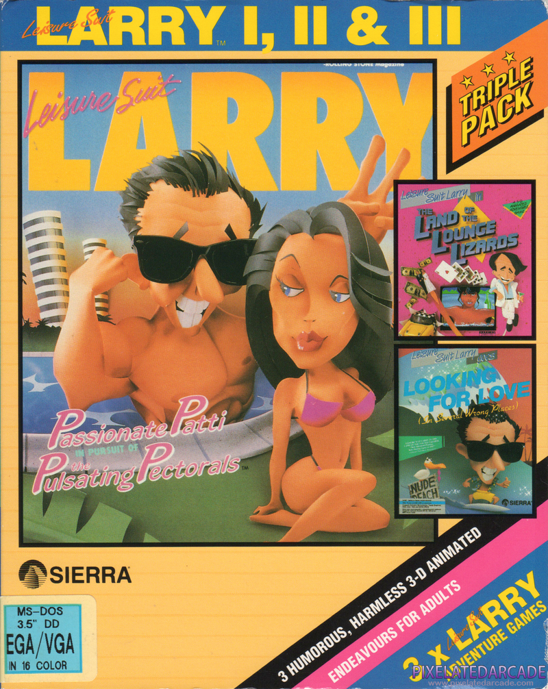 Leisure Suit Larry I, II, & III: Triple Pack Cover Art: Leisure Suit Larry I, II, & III: Triple Pack Cover Art: