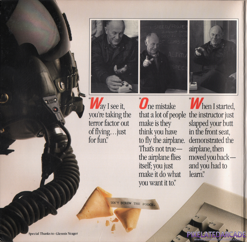 Chuck Yeager's Advanced Flight Simulator Cover Art: Left Side Chuck Yeager's Advanced Flight Simulator Cover Art: Left Side