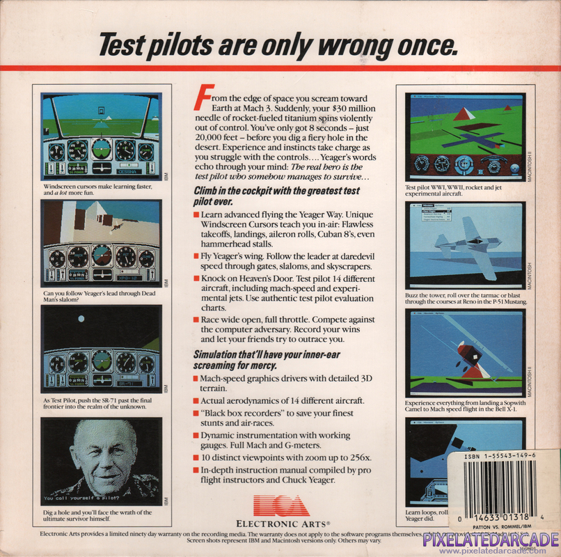 Chuck Yeager's Advanced Flight Simulator Cover Art: Chuck Yeager's Advanced Flight Simulator Cover Art: