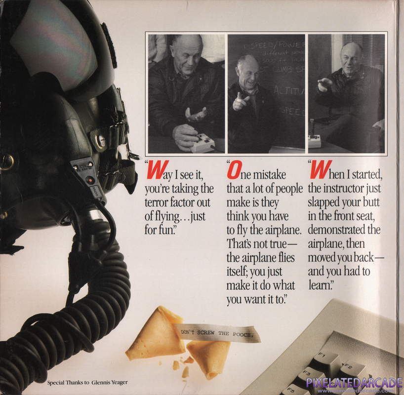 Chuck Yeager's Advanced Flight Simulator Cover Art: Left Side Chuck Yeager's Advanced Flight Simulator Cover Art: Left Side