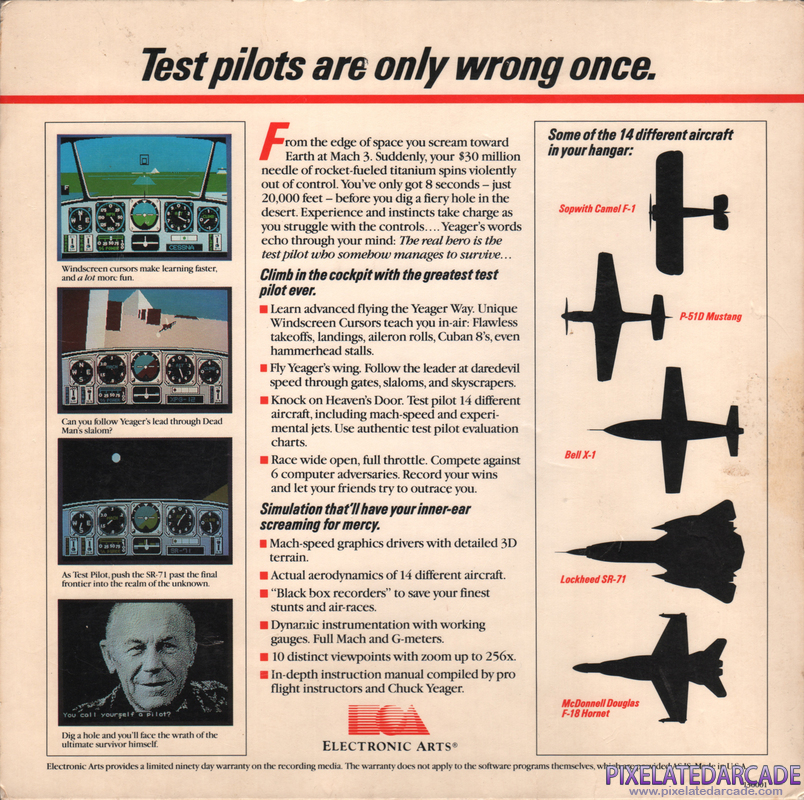 Chuck Yeager's Advanced Flight Simulator Cover Art: Chuck Yeager's Advanced Flight Simulator Cover Art: