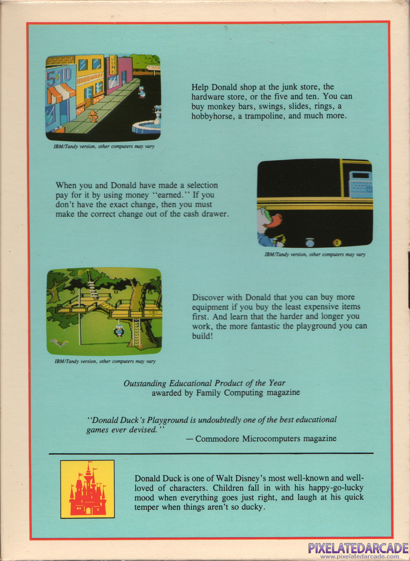 Donald Duck's Playground Cover Art: Right Side Donald Duck's Playground Cover Art: Right Side