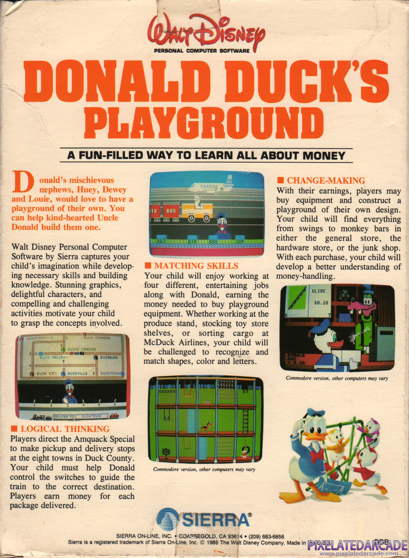 Donald Duck's Playground Cover Art: Donald Duck's Playground Cover Art: