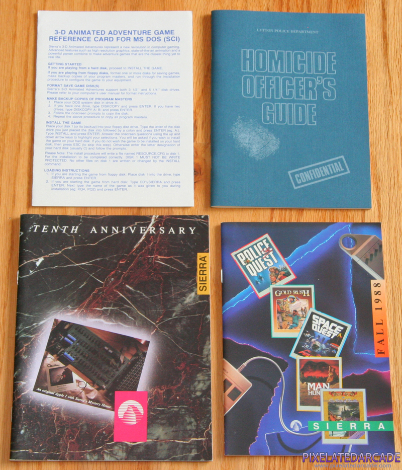 Police Quest 2: The Vengeance Cover Art: Documentation Police Quest 2: The Vengeance Cover Art: Documentation