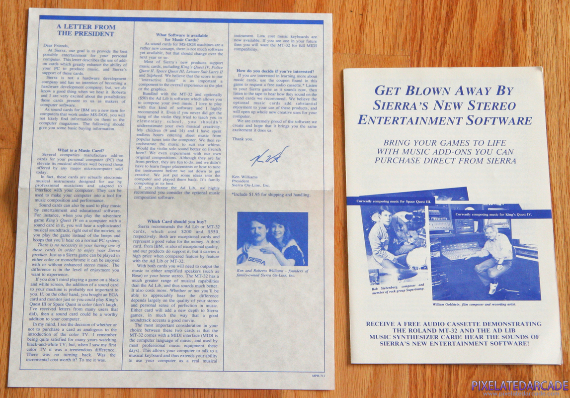 Police Quest 2: The Vengeance Cover Art: Music card promotions Police Quest 2: The Vengeance Cover Art: Music card promotions