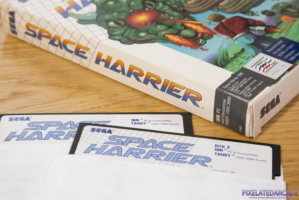 Space Harrier Cover Art: Box and disks Space Harrier Cover Art: Box and disks