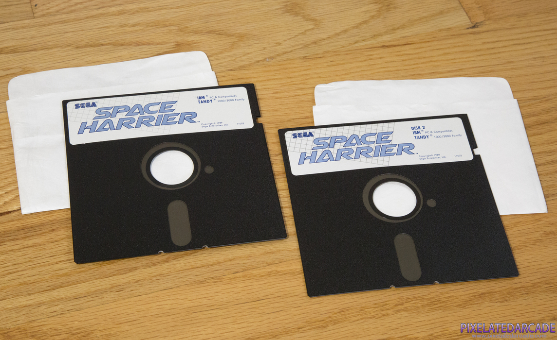 Space Harrier Cover Art: Game disks Space Harrier Cover Art: Game disks