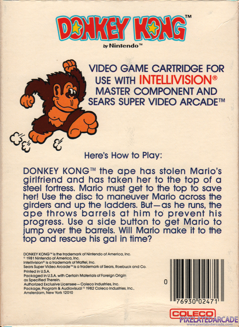 Donkey Kong Cover Art: Donkey Kong Cover Art: