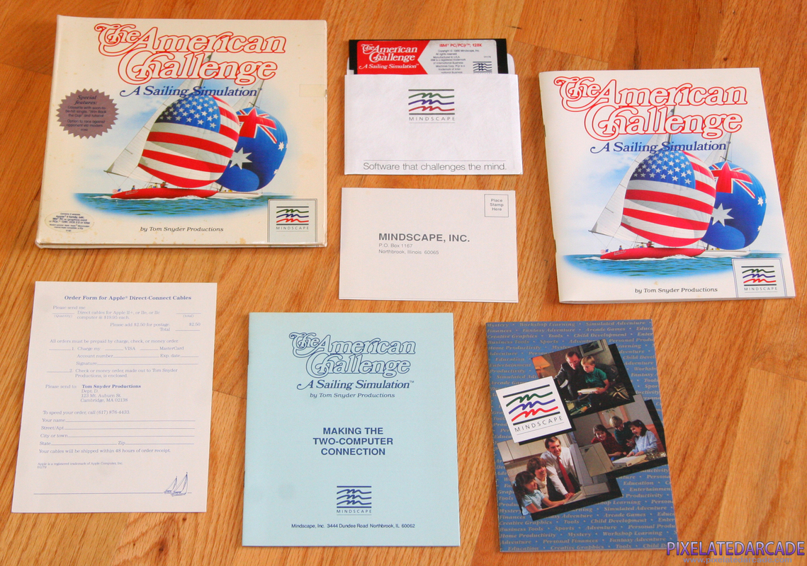 American Challenge: A Sailing Simulation, The Cover Art: Box and contents American Challenge: A Sailing Simulation, The Cover Art: Box and contents