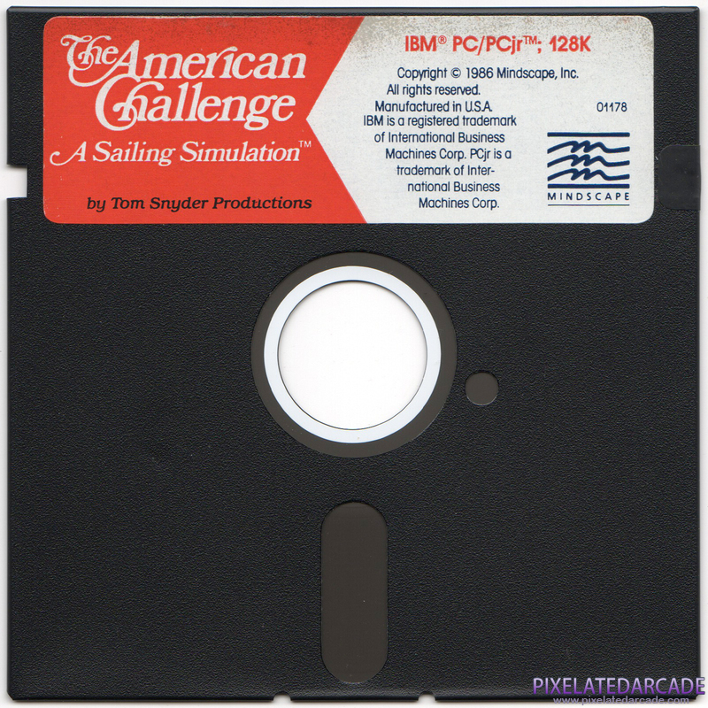American Challenge: A Sailing Simulation, The Cover Art: IBM PC side American Challenge: A Sailing Simulation, The Cover Art: IBM PC side