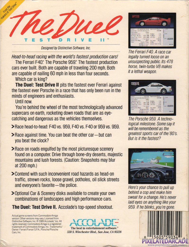 Duel: Test Drive II, The Cover Art: Duel: Test Drive II, The Cover Art: