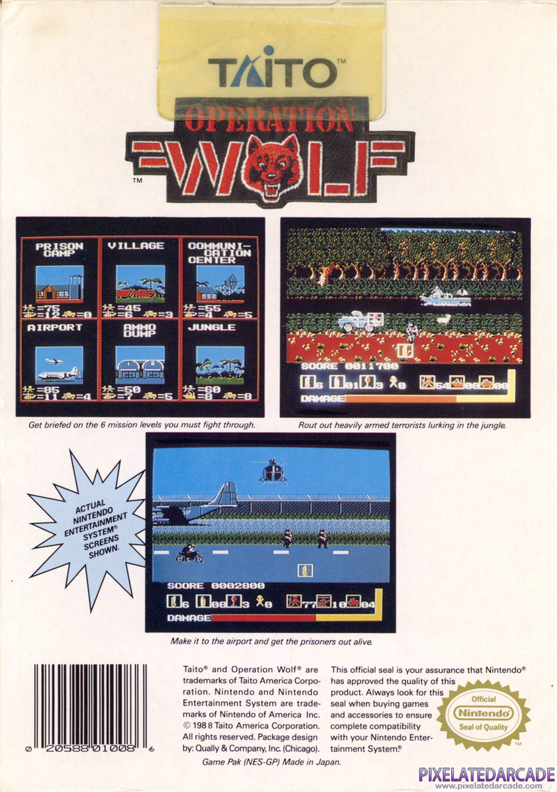 Operation Wolf Cover Art: 
