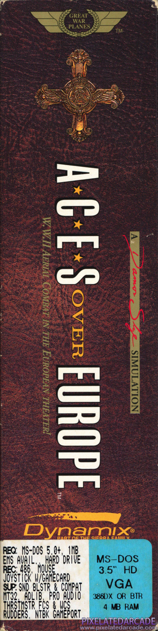Aces Over Europe Cover Art: Left Spine Aces Over Europe Cover Art: Left Spine