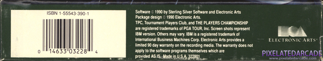 PGA Tour Golf Cover Art: Bottom Spine PGA Tour Golf Cover Art: Bottom Spine