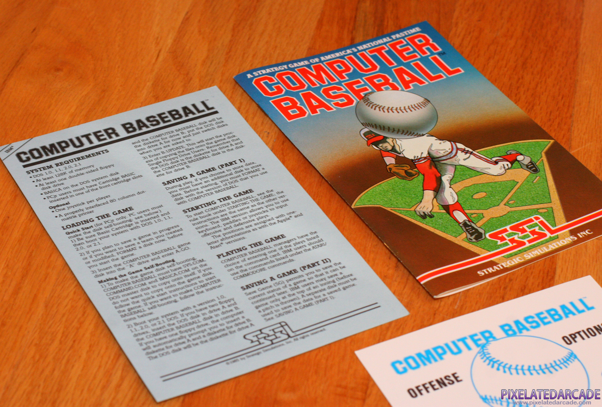 Computer Baseball Cover Art: Instruction manual