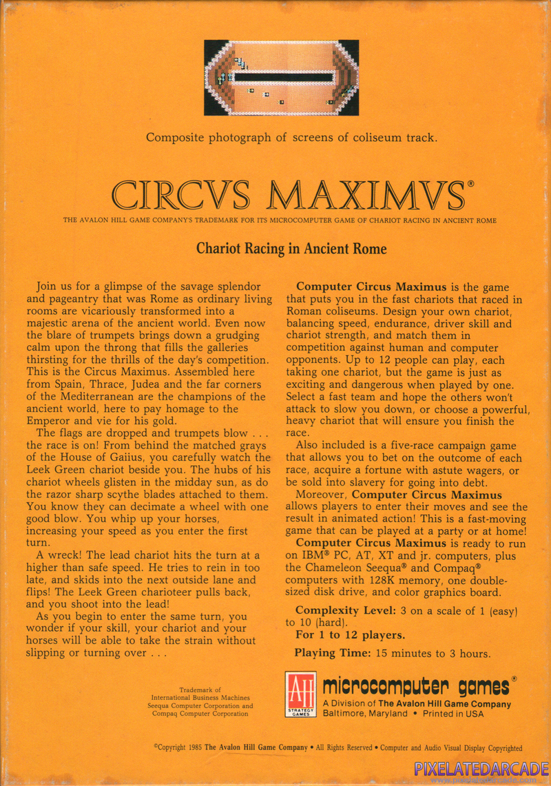 Computer Circus Maximus Cover Art: Computer Circus Maximus Cover Art: