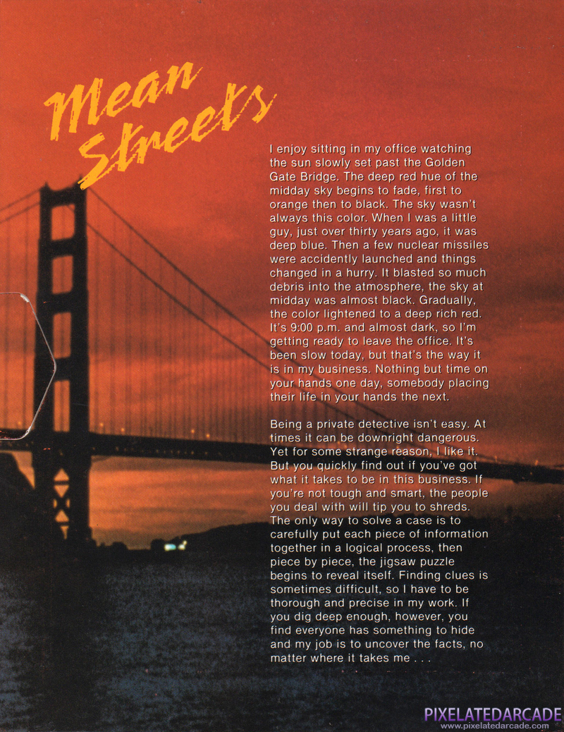 Mean Streets Cover Art: Mean Streets Cover Art: