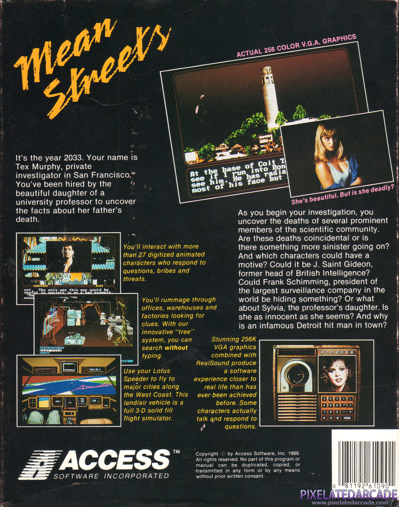 Mean Streets Cover Art: Mean Streets Cover Art: