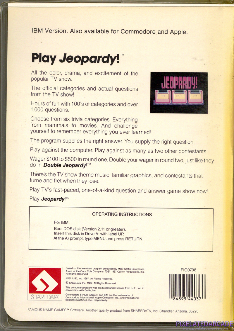 Jeopardy! Cover Art: Jeopardy! Cover Art: