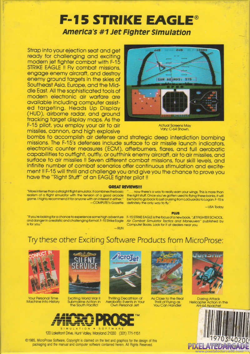 F-15 Strike Eagle Cover Art: F-15 Strike Eagle Cover Art: