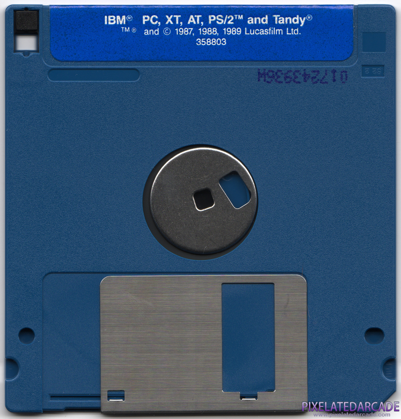 Maniac Mansion Cover Art: Disk 1 of 1 - Back