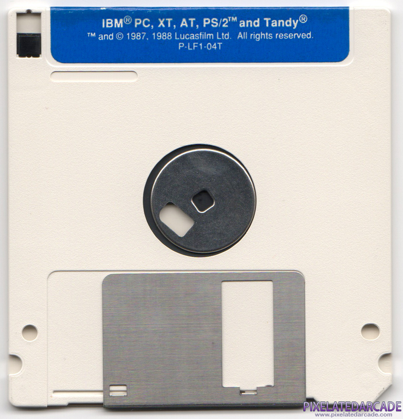 Maniac Mansion Cover Art: Disk back