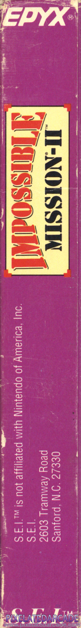 Impossible Mission II Cover Art: Right Spine