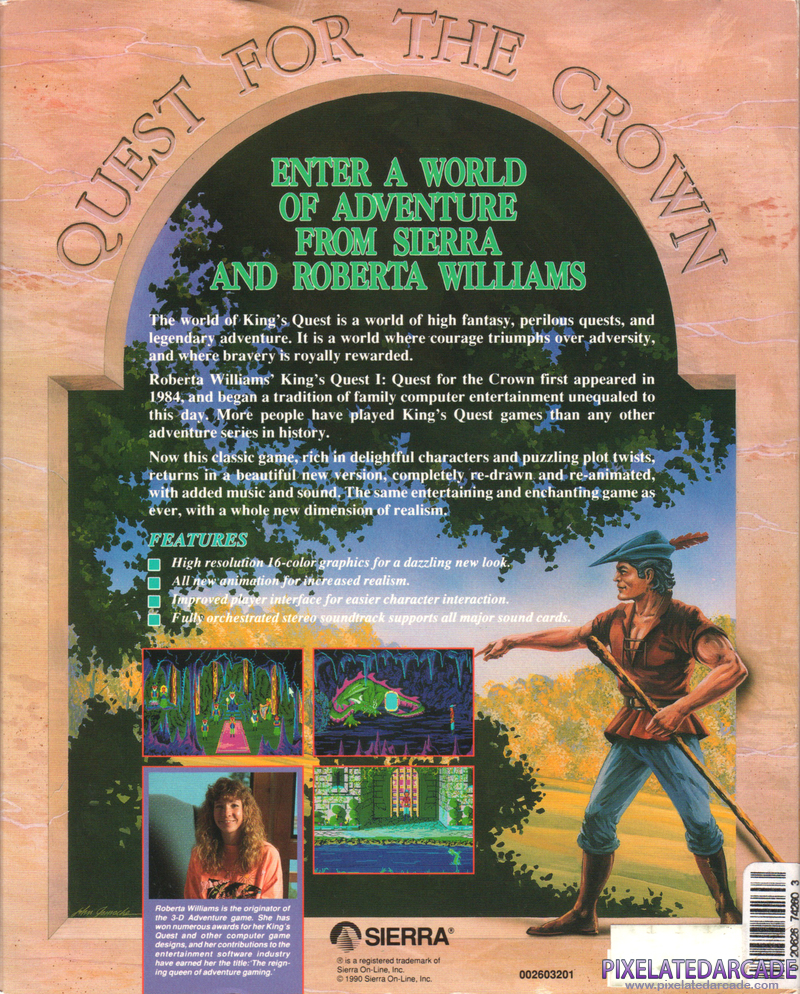 Roberta Williams' King's Quest I: Quest for the Crown Cover Art: Roberta Williams' King's Quest I: Quest for the Crown Cover Art: