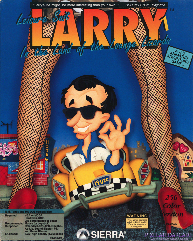 Leisure Suit Larry 1: In the Land of the Lounge Lizards Cover Art: Leisure Suit Larry 1: In the Land of the Lounge Lizards Cover Art: