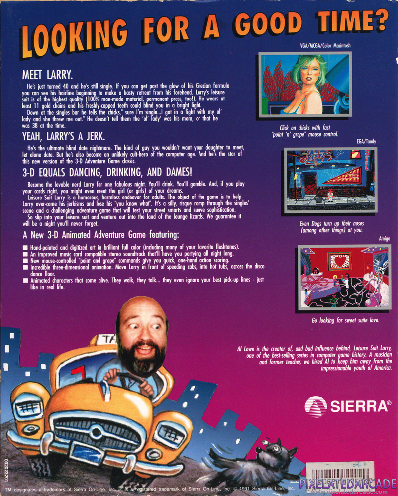 Leisure Suit Larry 1: In the Land of the Lounge Lizards Cover Art: Leisure Suit Larry 1: In the Land of the Lounge Lizards Cover Art: