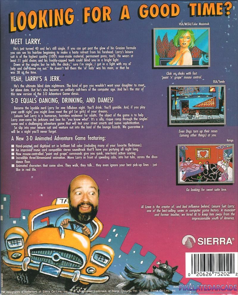 Leisure Suit Larry 1: In the Land of the Lounge Lizards Cover Art: Leisure Suit Larry 1: In the Land of the Lounge Lizards Cover Art: