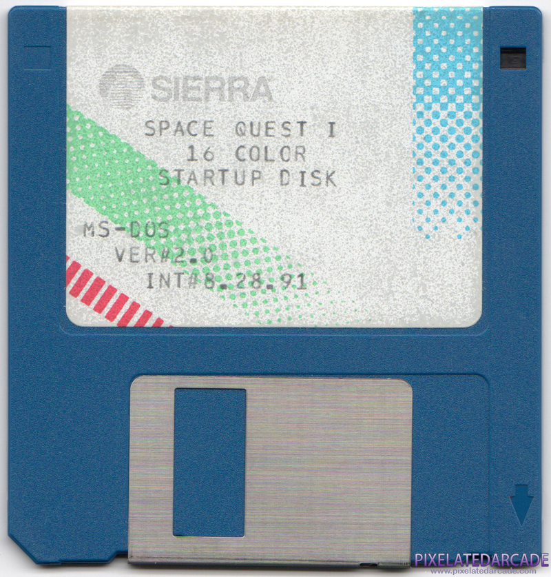 Space Quest I: Roger Wilco in the Sarien Encounter Cover Art: Disk 1 of 6 Space Quest I: Roger Wilco in the Sarien Encounter Cover Art: Disk 1 of 6