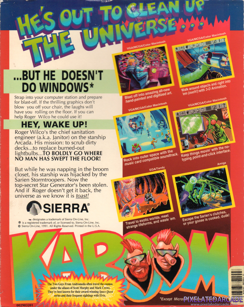 Space Quest I: Roger Wilco in the Sarien Encounter Cover Art: Space Quest I: Roger Wilco in the Sarien Encounter Cover Art: