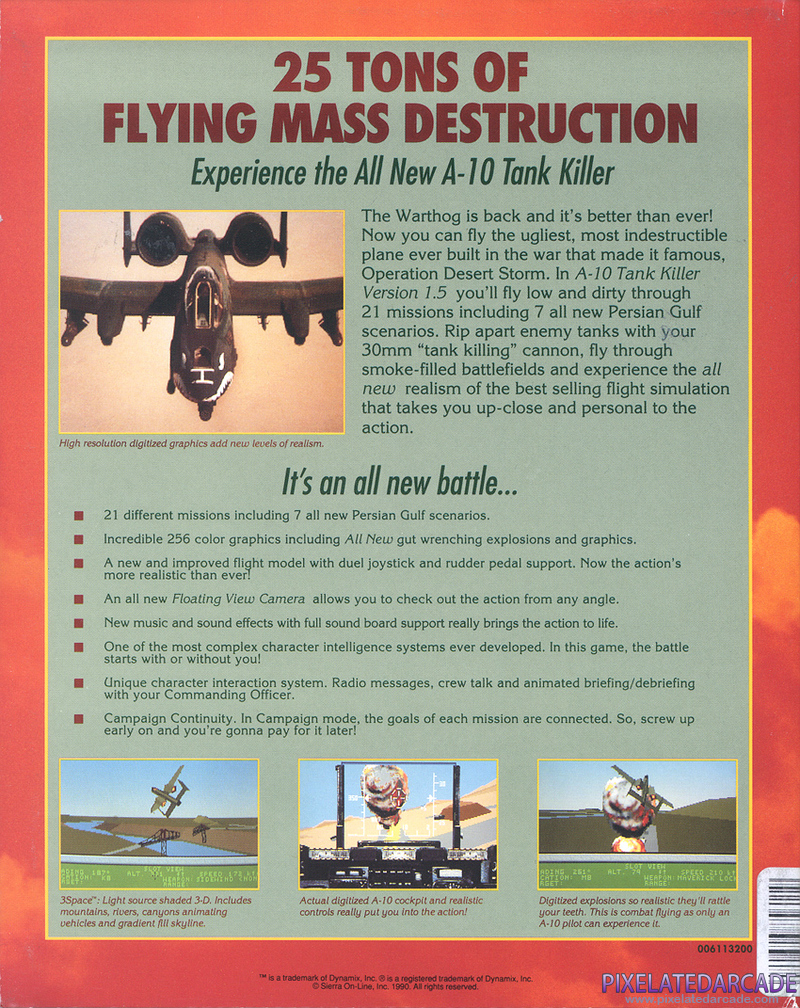 A-10 Tank Killer Cover Art: 